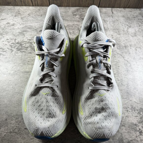Hoka One One Clifton 9 Mens US 10.5 D Running Shoes Gray Sneakers *NO INSOLES*